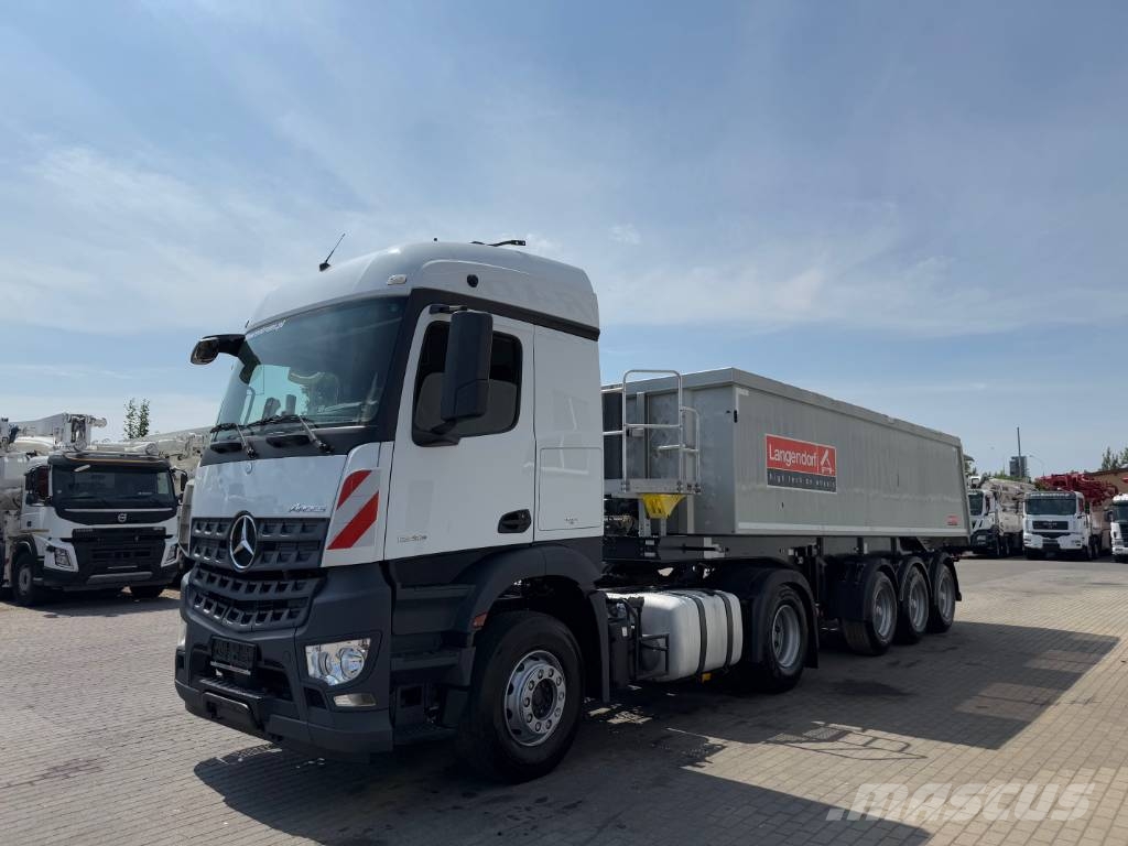 Mercedes-Benz Arocs 1843 + Langendorf SKA 24/31 - 30 m3 شاحنات قلابة
