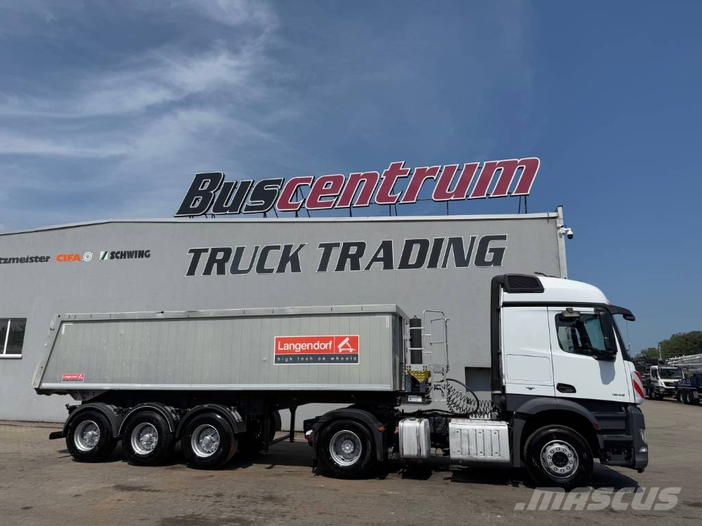 Mercedes-Benz Arocs 1843 + Langendorf SKA 24/31 - 30 m3 شاحنات قلابة