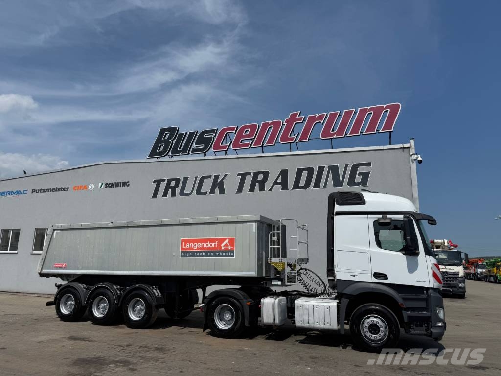 Mercedes-Benz Arocs 1843 + Langendorf SKA 24/31 - 30 m3 شاحنات قلابة
