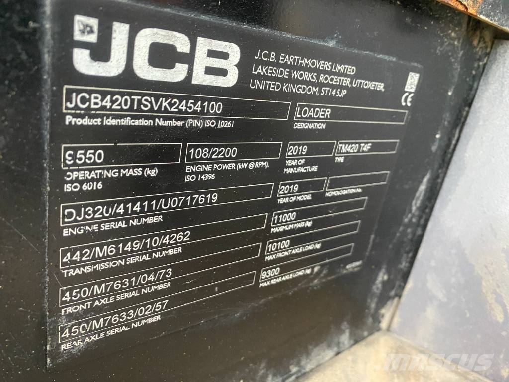JCB TM420 Poljoprivredni teleskopski utovarivači