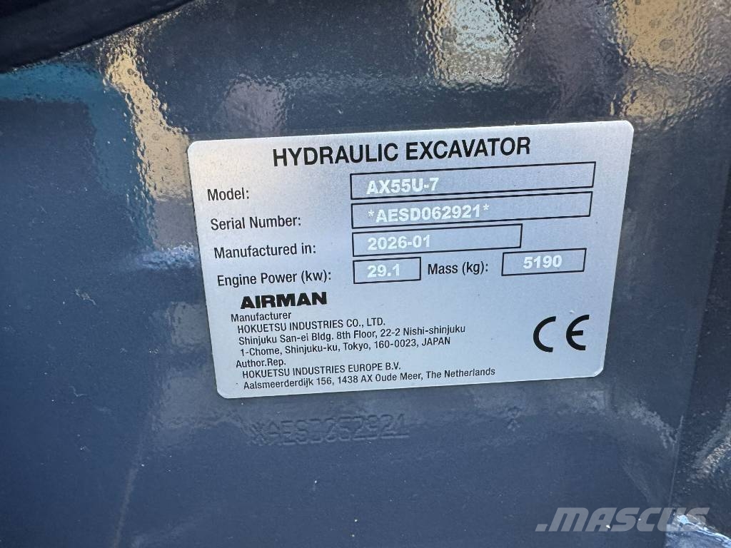 Airman AX 55U-7 Εκσκαφάκι (διαβολάκι) < 7t