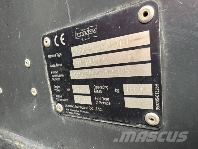 Doosan DX 140 LCR-5 Kettenbagger / AC / Oilquick OQ70/55 Crawler excavators