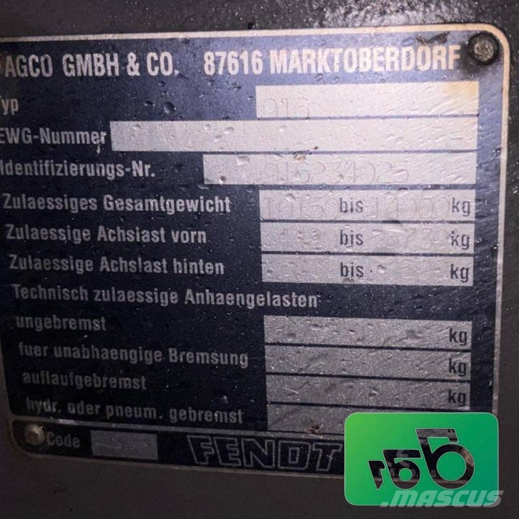 Fendt 916 Favorit Parts 底盘和悬架