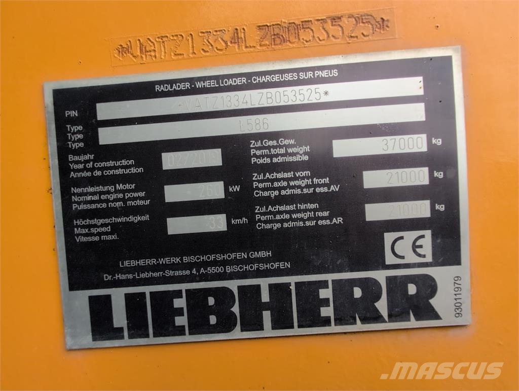 Liebherr 586 Xpower Chargeuse sur pneus