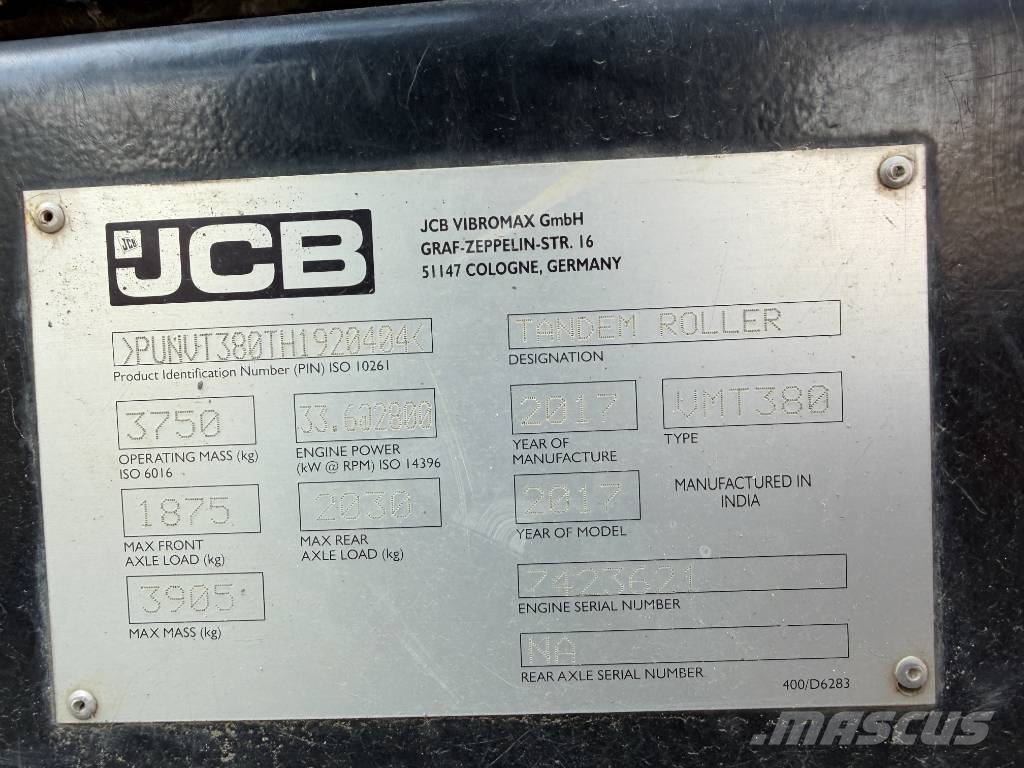 JCB VMT 380-130 双轮压路机
