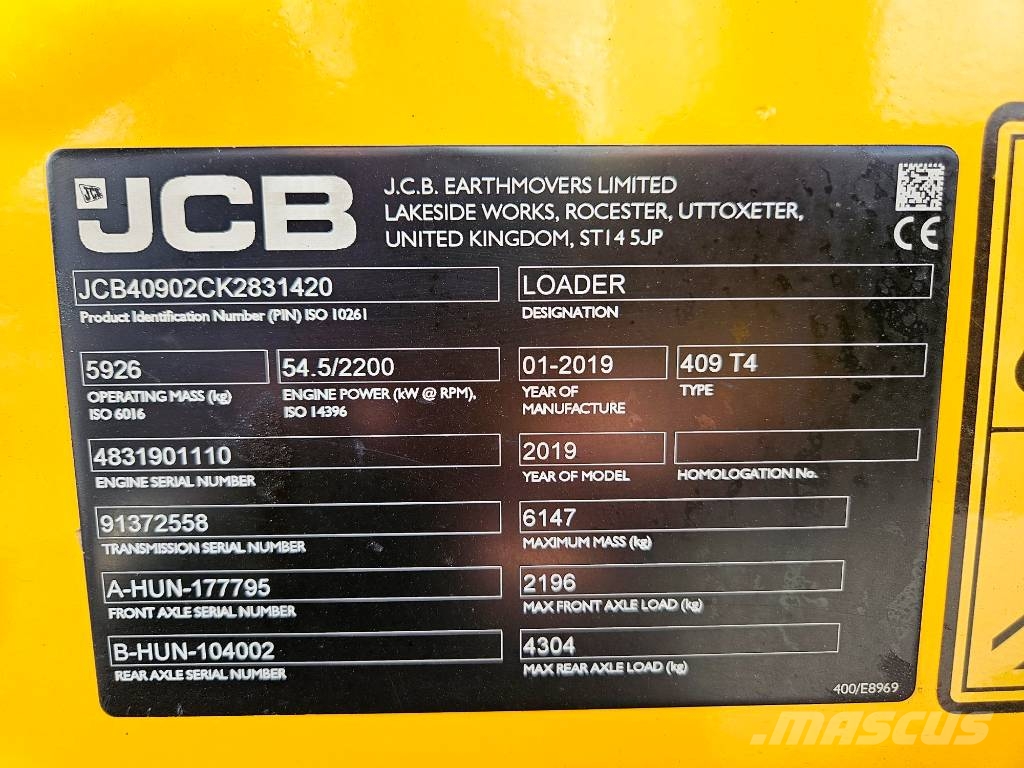 JCB 409 Pale gommate