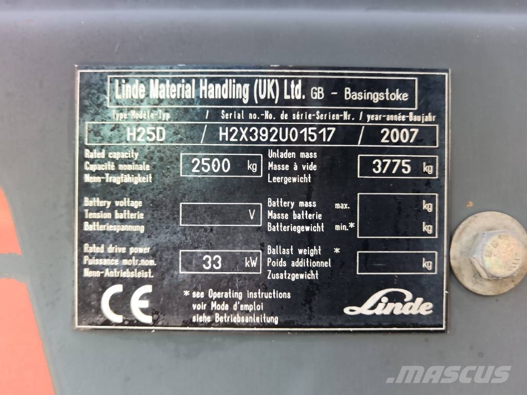 Linde H 25 D شاحنات الديزل