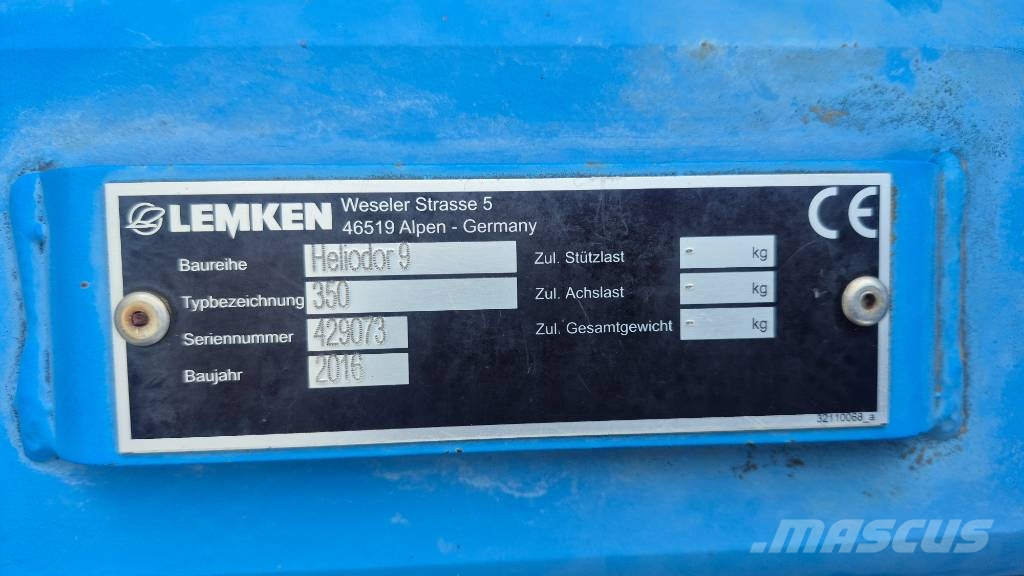 Lemken Heliodor 9 زحافات ساحقة