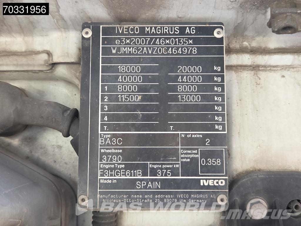Iveco S-Way 510 4X2 Retarder 2x Tanks Standklima ACC Nav Cabezas tractoras