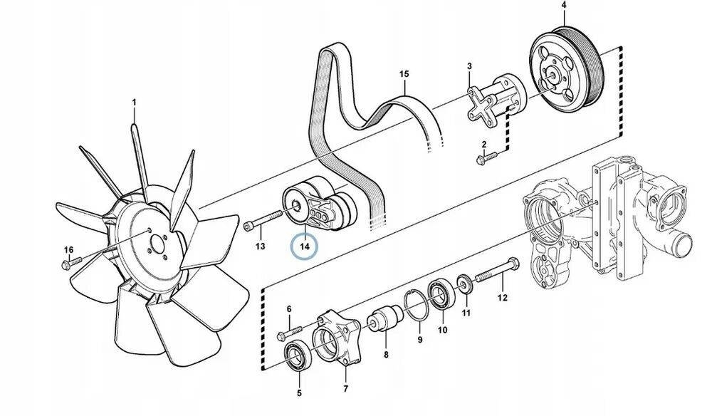 Volvo - intinzator curea - 220554253 , 20909227 Motorer