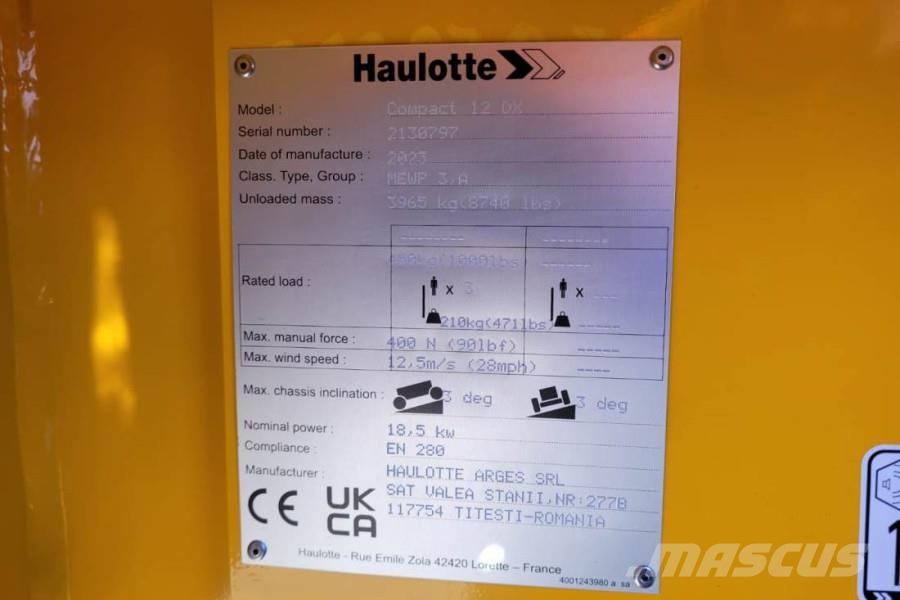 Haulotte Compact 12DX Valid Inspection, *Guarantee! Diesel, Scissor lifts