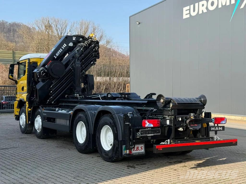 MAN TGS 35.520 TGS 35.520 8x4 Abrollkipper + Kran HIAB Hook lift trucks