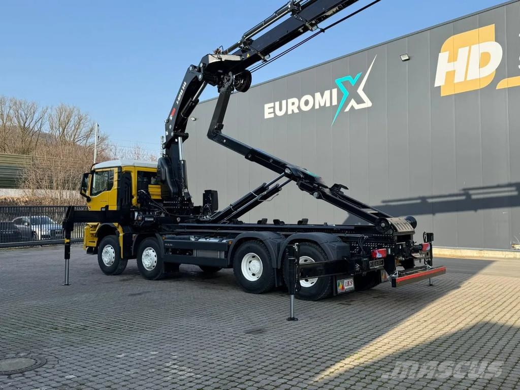 MAN TGS 35.520 TGS 35.520 8x4 Abrollkipper + Kran HIAB Hook lift trucks