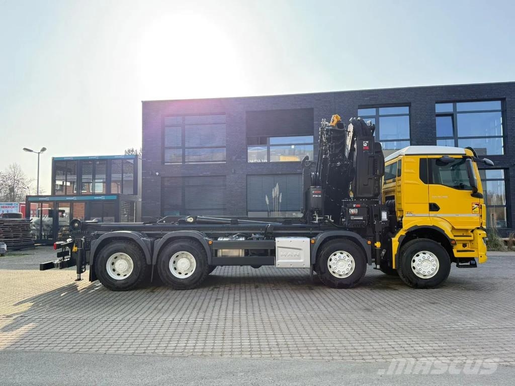 MAN TGS 35.520 TGS 35.520 8x4 Abrollkipper + Kran HIAB Hook lift trucks
