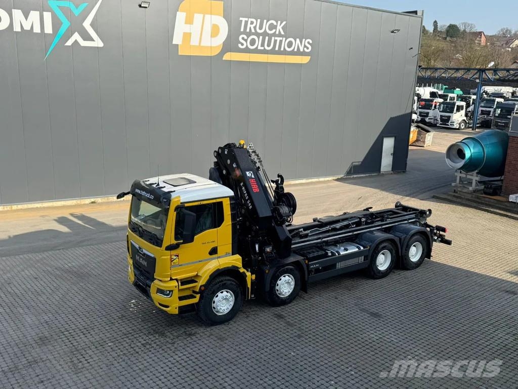 MAN TGS 35.520 TGS 35.520 8x4 Abrollkipper + Kran HIAB Hook lift trucks