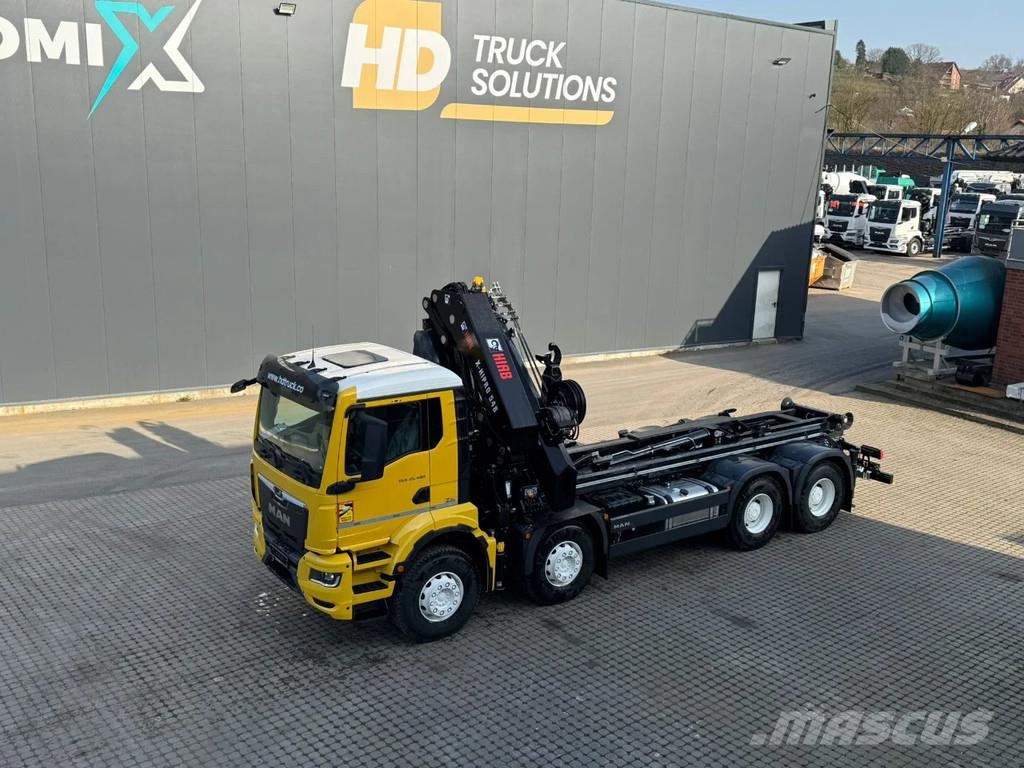 MAN TGS 35.520 TGS 35.520 8x4 Abrollkipper + Kran HIAB 工程吊钩车