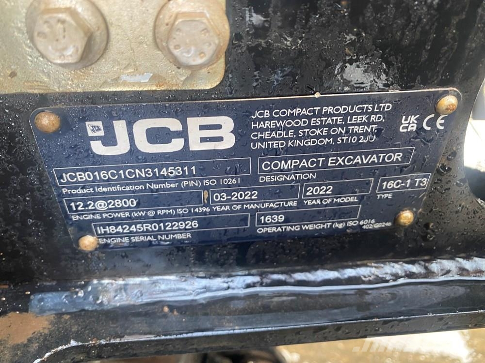 JCB 16C-1 Εκσκαφάκι (διαβολάκι) < 7t