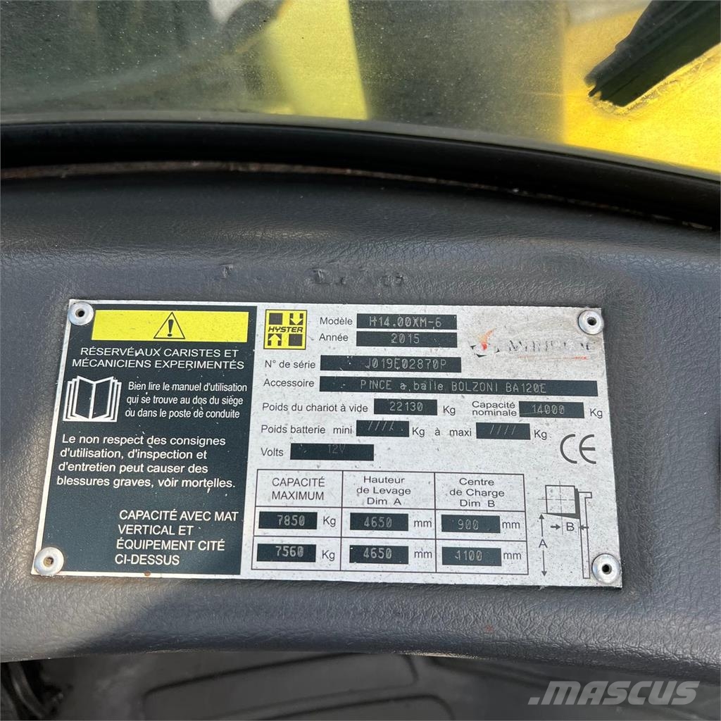 Hyster [DISCOUNT - SALE] H 14.00 XM 6 Dizel forkliftler