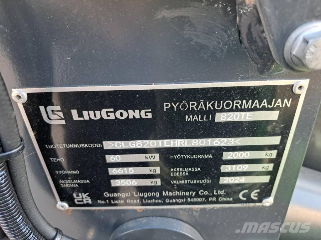 LiuGong 820 TE Electric Cargadoras sobre ruedas