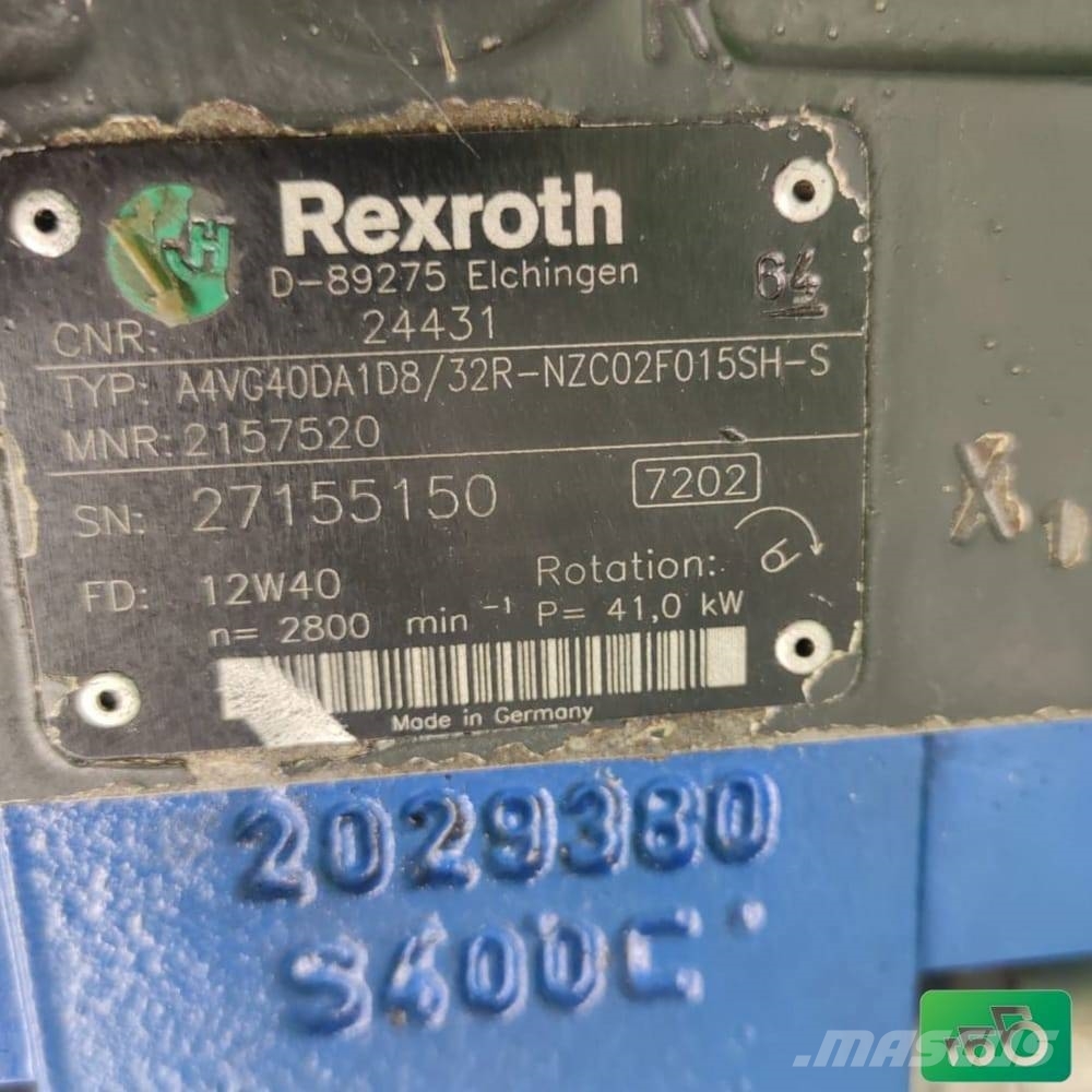 Thaler 4061/A Rexroth R902084884 Travel Hydraulic Pump A4 Transmisiones