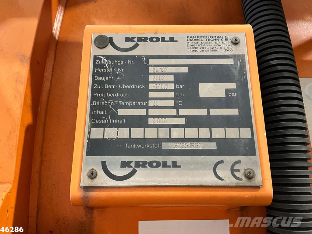 MAN 26.314 Kroll kolkenzuiger 9m³ Just 185.429 km! شاحنات مزدوجة / خلخلة