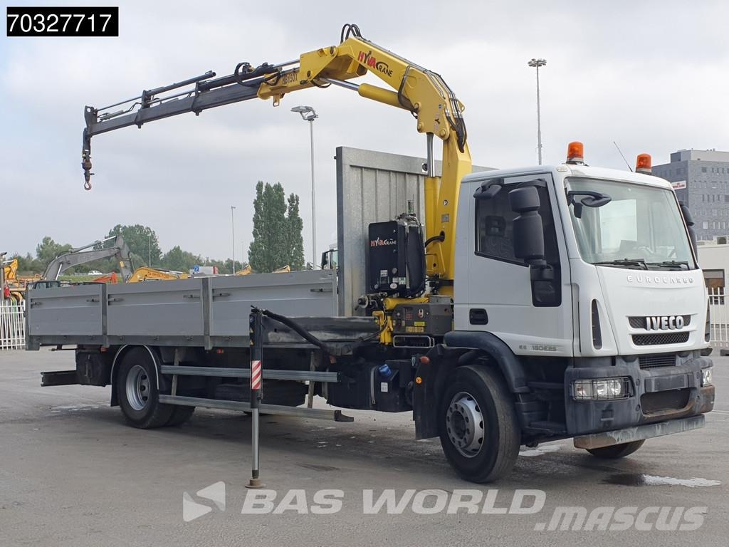 Iveco Eurocargo 180E250 4X2 HYVA HB.150XE3 Kran Crane Au Flatbed kamyonlar
