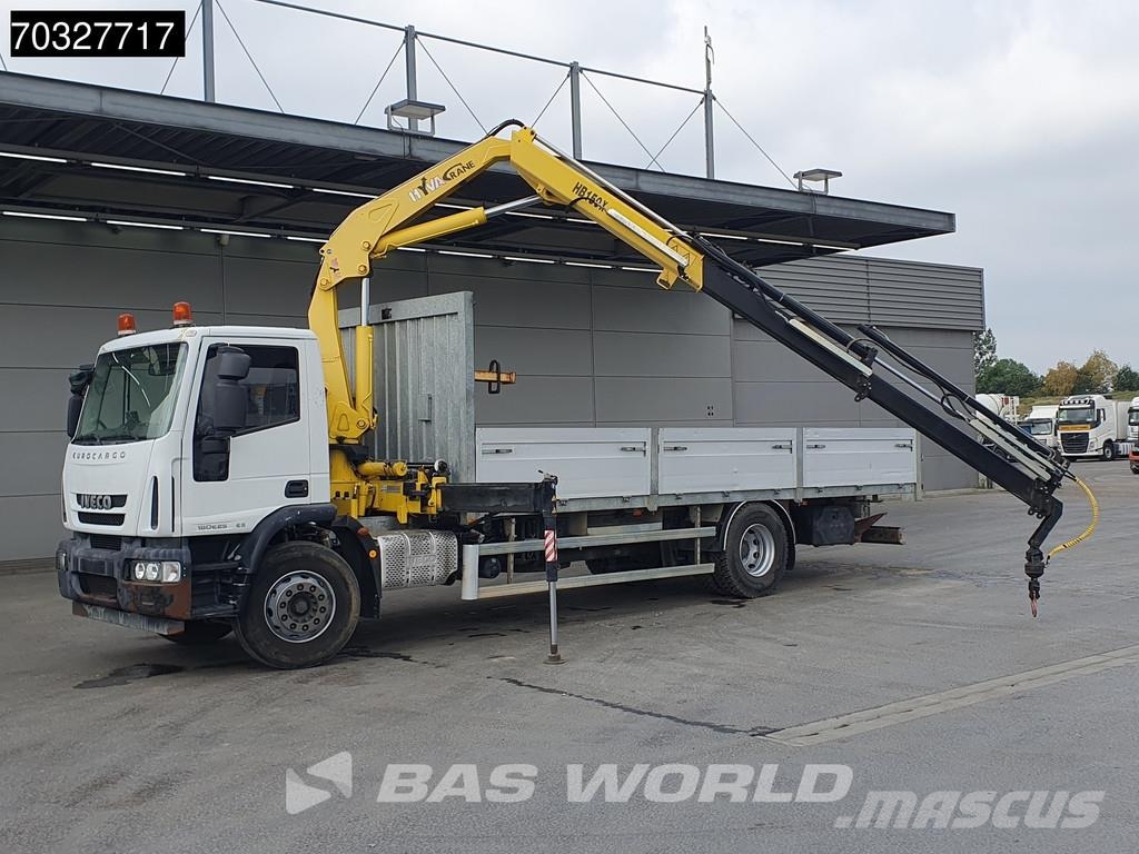 Iveco Eurocargo 180E250 4X2 HYVA HB.150XE3 Kran Crane Au Flatbed kamyonlar