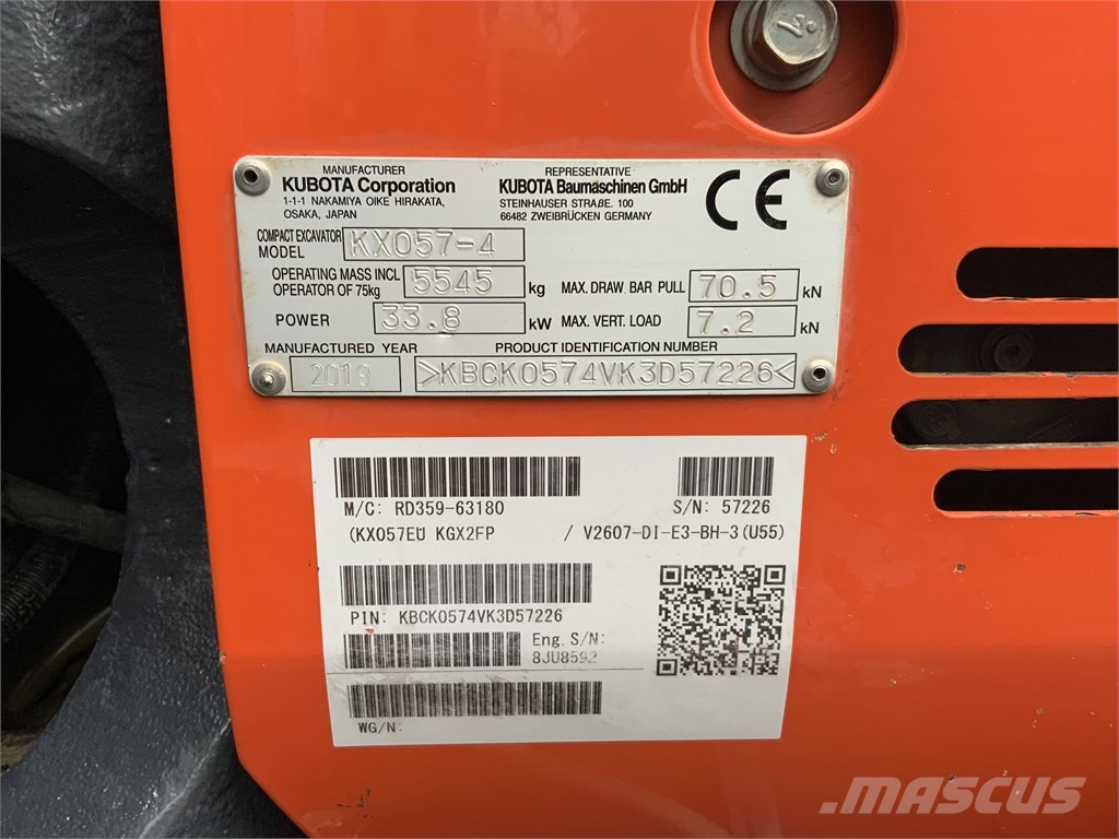 Kubota KX 57 Miniekskavaatorid < 7 t