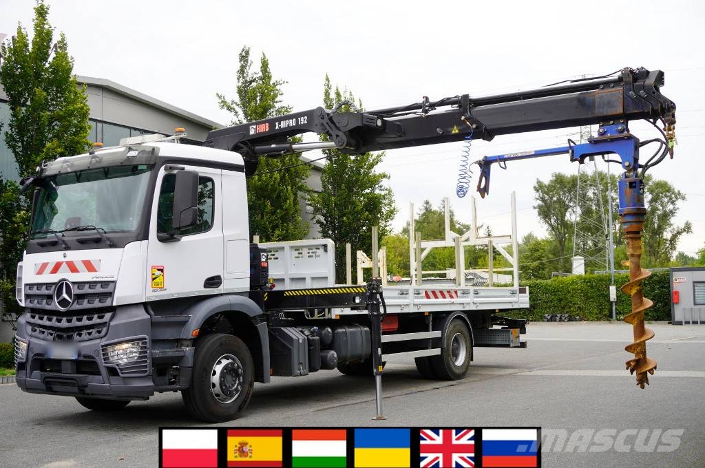 Mercedes-Benz Arocs 1833 4x2 / 50 tho. km! / HIAB X-HIPRO 192 ES 이동식 드릴 리그 트럭