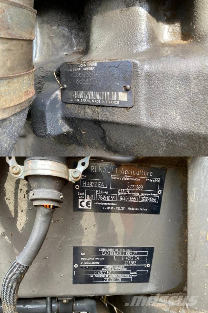 Renault ARES 620RZ Carte Grise Française endommagé Tracteur