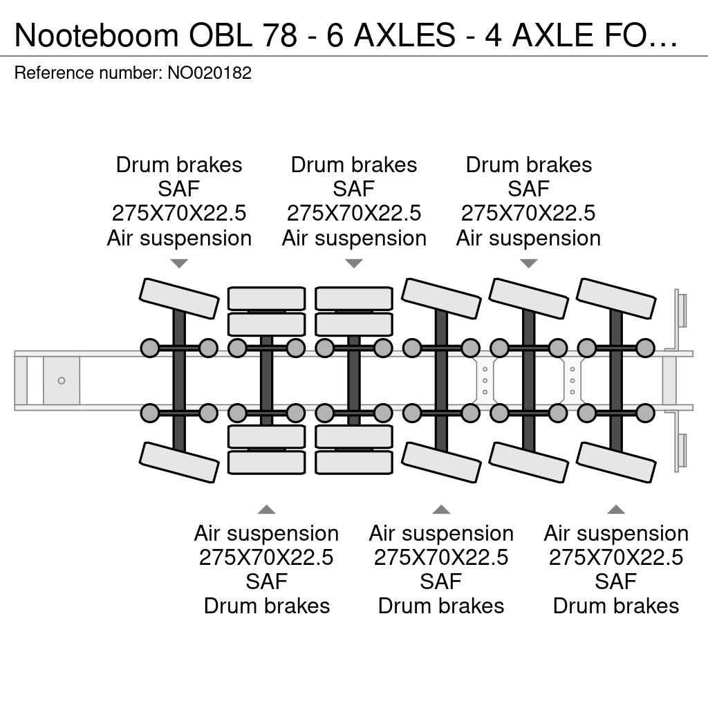 Nooteboom OBL 78 - 6 AXLES - 4 AXLE FORCED STEERING Semirremolques de plataformas planas/laterales abatibles