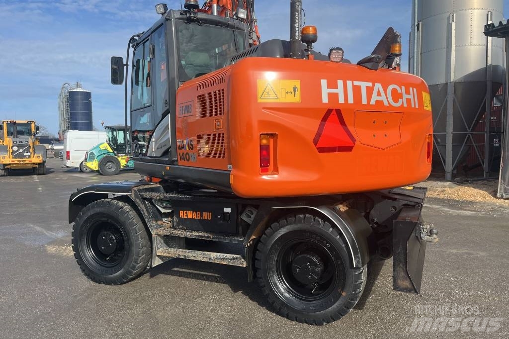 Hitachi ZX 140 W-5B, 2015, Uppsala, Sweden - Used wheeled