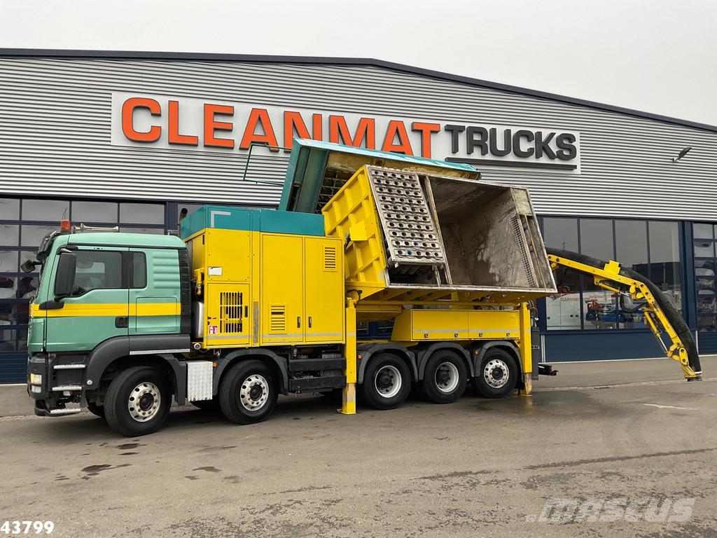 MAN TGS 35.480 10x4 RSP Tridem Saugbagger 10m³ شاحنات مزدوجة / خلخلة