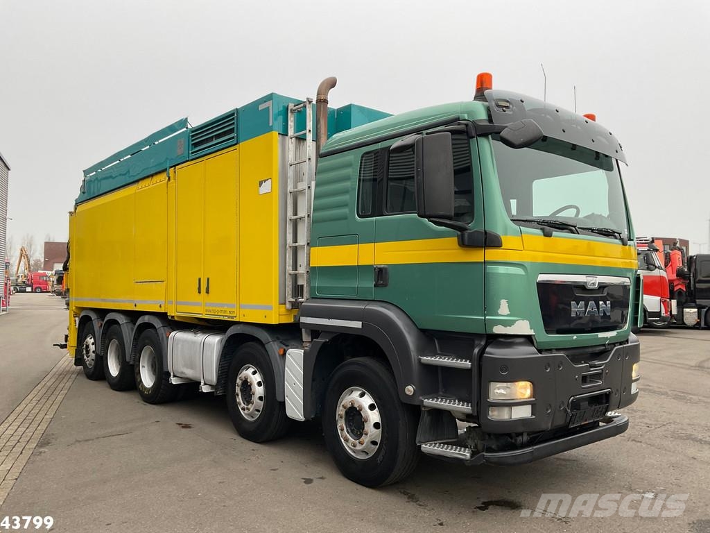 MAN TGS 35.480 10x4 RSP Tridem Saugbagger 10m³ شاحنات مزدوجة / خلخلة