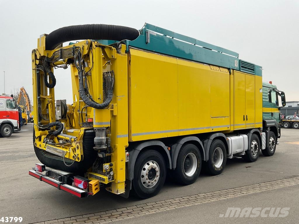 MAN TGS 35.480 10x4 RSP Tridem Saugbagger 10m³ شاحنات مزدوجة / خلخلة