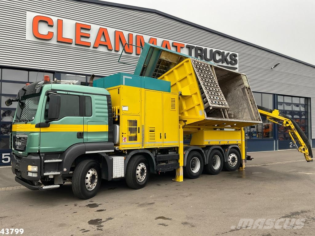 MAN TGS 35.480 10x4 RSP Tridem Saugbagger 10m³ شاحنات مزدوجة / خلخلة