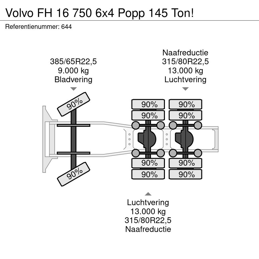 Volvo FH 16 750 6x4 Popp 145 Ton! Sattelzugmaschinen