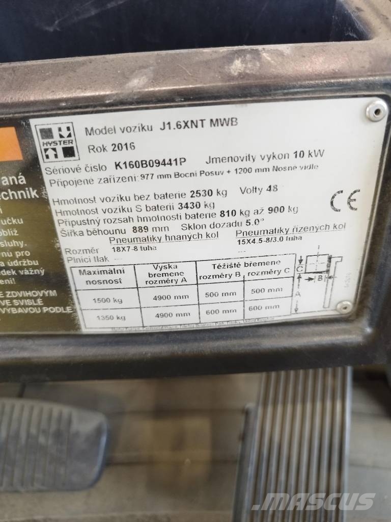 Hyster J1.6XNT Electric forklifts