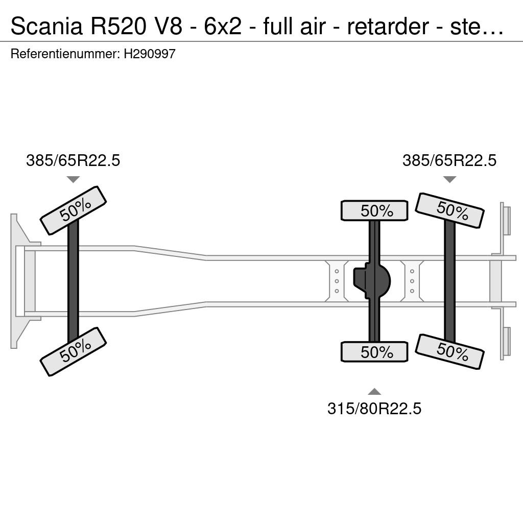 Scania R520 V8 - 6x2 - full air - retarder - steering axl Kamioni za podizanje kablova