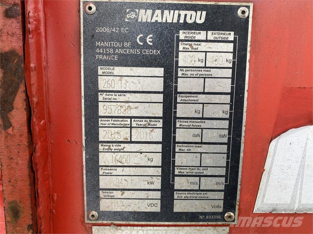 Manitou 260TJ Elevadores braços articulados