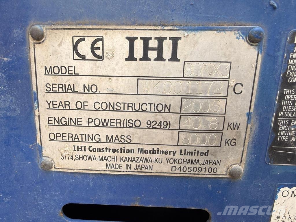 IHI 80NX3 Minibagger < 7t