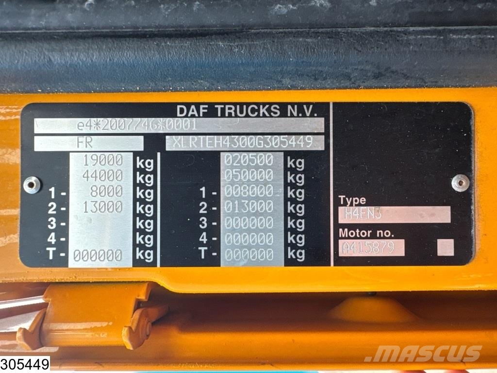 DAF XF 480 EURO 6d, Standairco, ACC 트랙터 유닛