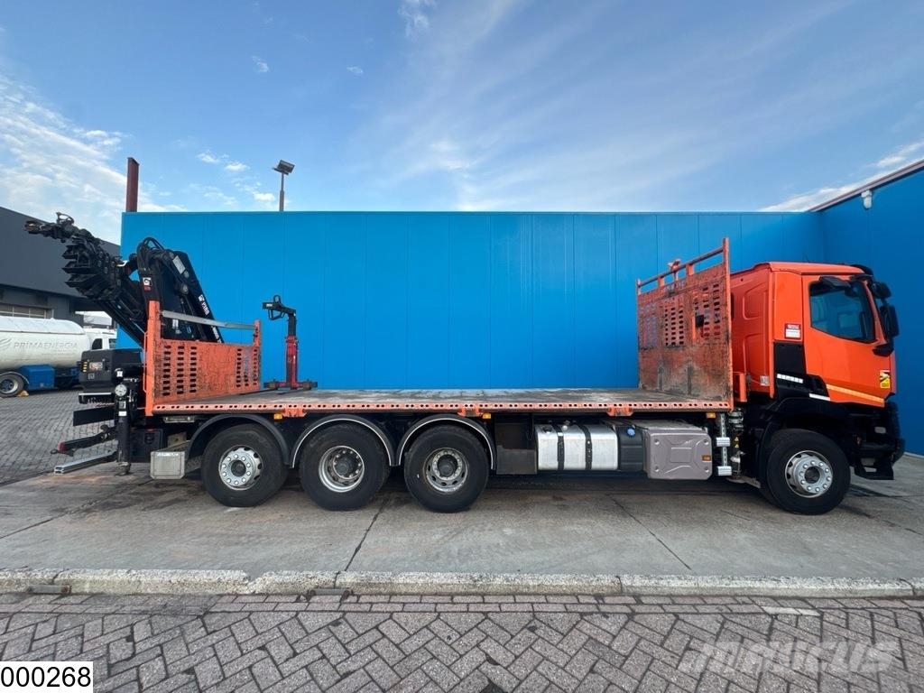 Renault C 430 8x4, EURO 6, Hiab Lastbil med lad/Flatbed