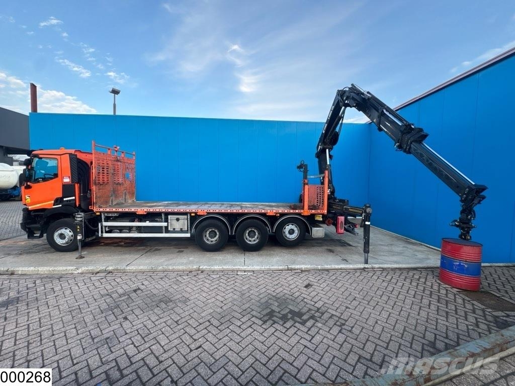 Renault C 430 8x4, EURO 6, Hiab Lastbil med lad/Flatbed