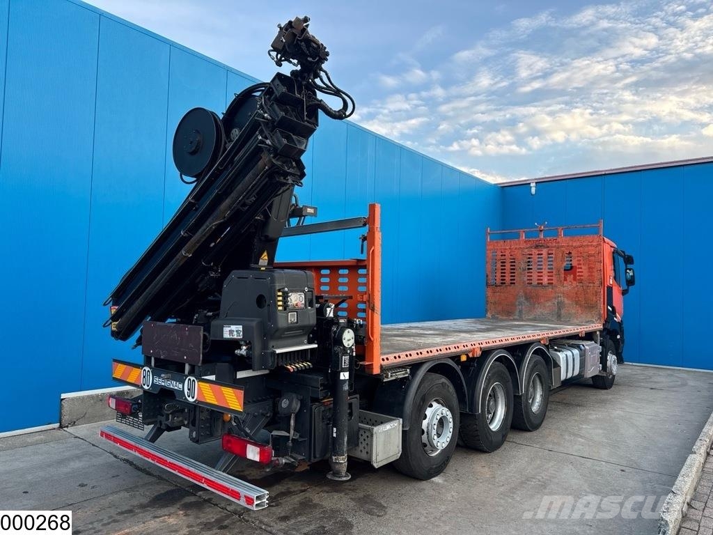 Renault C 430 8x4, EURO 6, Hiab Lastbil med lad/Flatbed