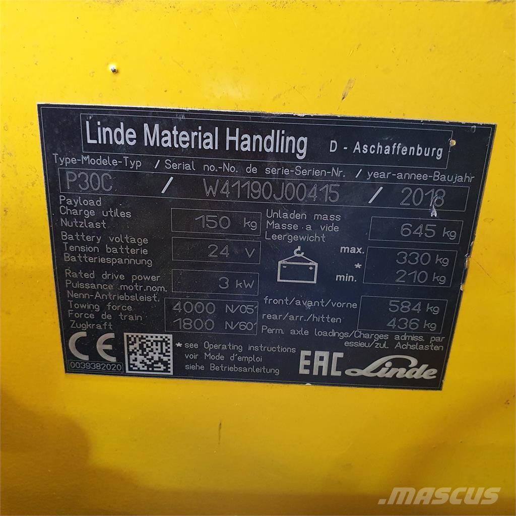 Linde P30C 견인 트럭