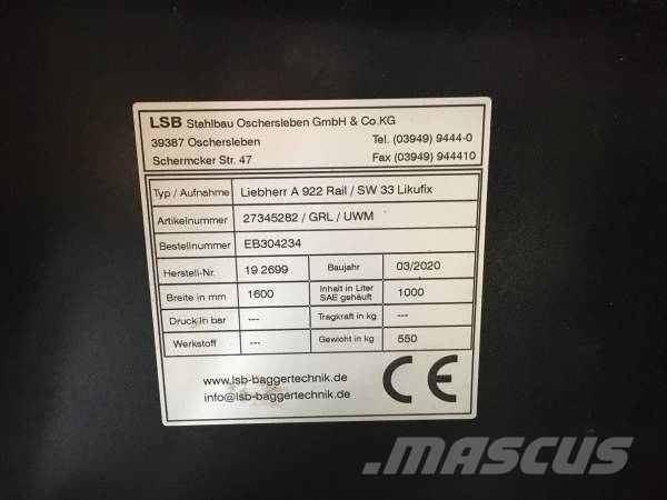 LSB Grabenräumlöffel starr 1600 mm Łyżki do koparek