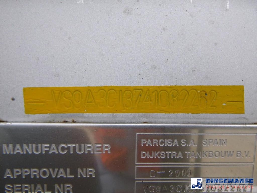 Parcisa Chemical tank inox L4BH 37.5 / 1 comp Poluprikolice cisterne