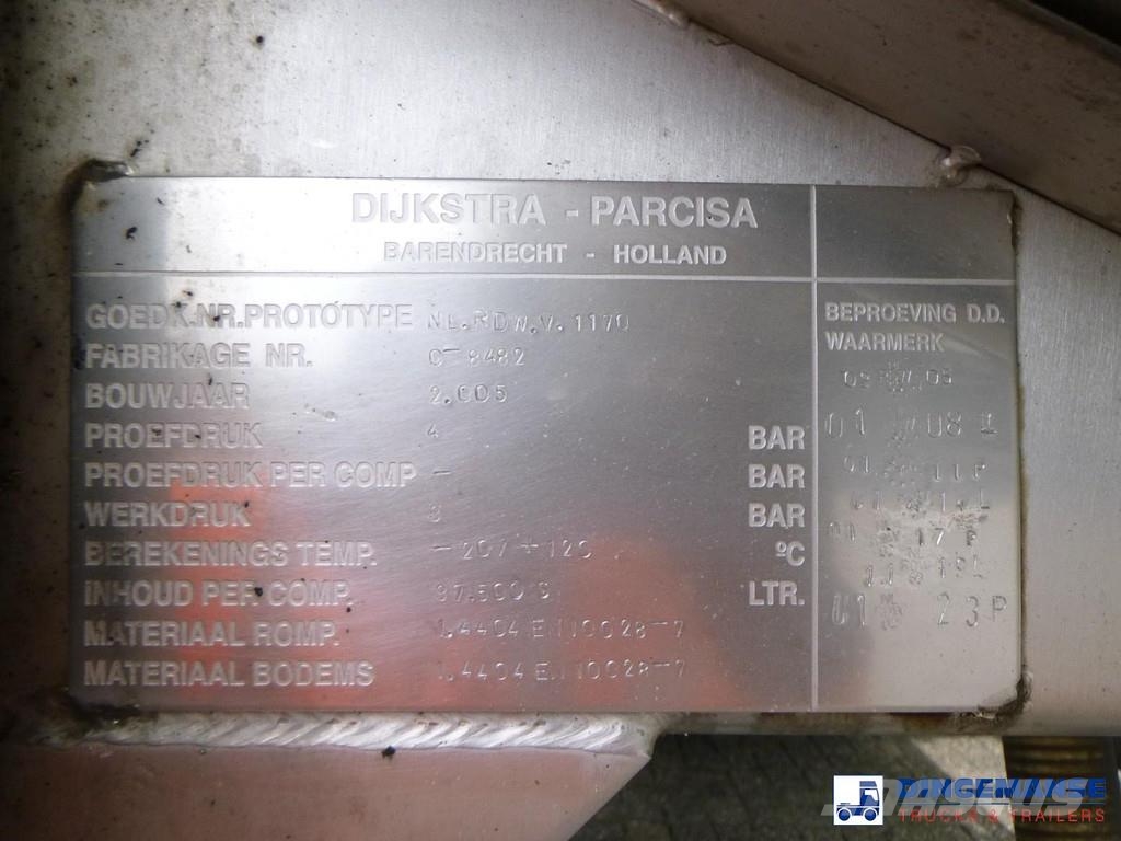 Parcisa Chemical tank inox L4BH 37.5 / 1 comp Poluprikolice cisterne