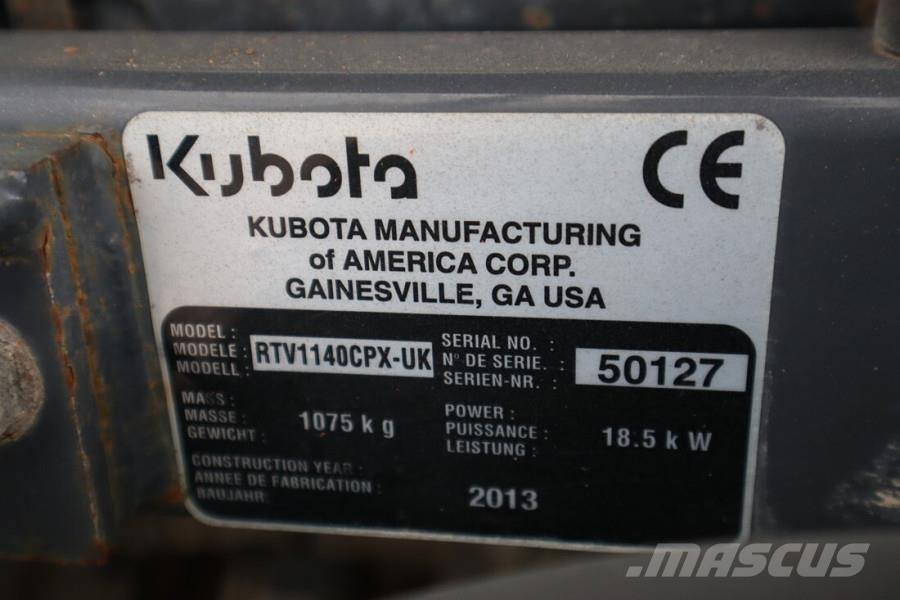Kubota RTV1140CPX 4x4 Dutch Registration, Diesel, 4x4 Dri Quad